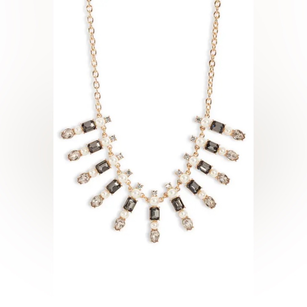 Nordstrom Gold and Black Statement Necklace
